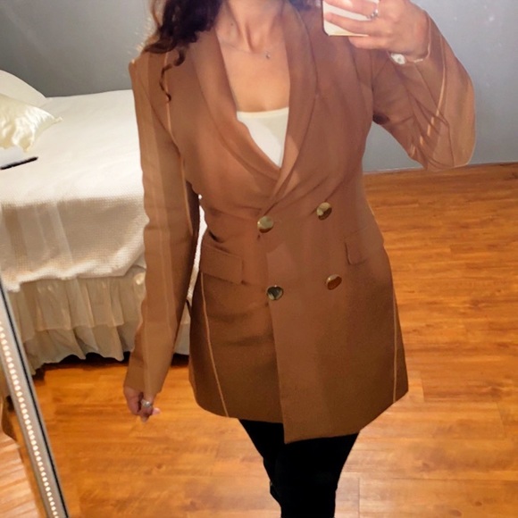Zara Jackets & Blazers - Brown Zara blazer coat/ Blazer Dress